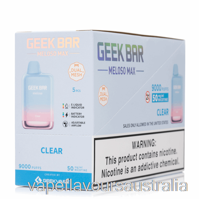 Vape Australia [5-Pack] Geek Bar Meloso MAX 9000 Disposable